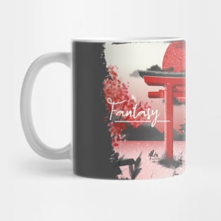 Japanese sunset in pacific ocean Mug